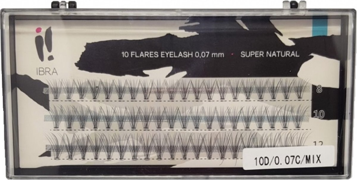 Ibra - Tufts Of False Eyelashes 10 D-0.07Mm C Mix