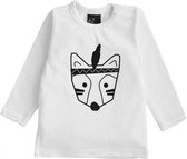 Fox longsleeve shirt 86 Wit/Zwart