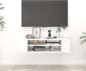 Tv-hangmeubel 100x30x26,5 cm spaanplaat hoogglans wit