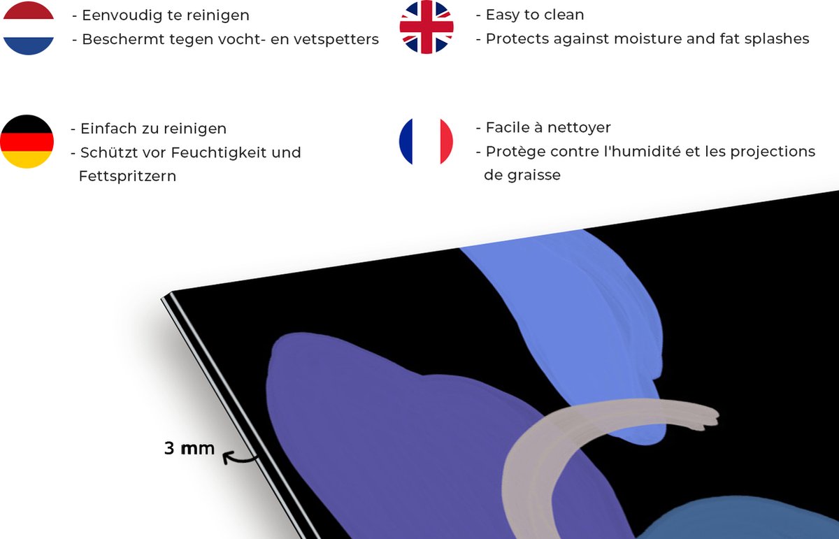 KitchenYeah Spatscherm 100x50 cm - Beste oma ooit - Aluminium thumbnail 2