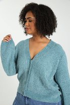 Paprika Cardigan in chenille met knoopjes