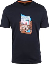 Hugo Boss - T-shirt Blauw - L - Modern-fit
