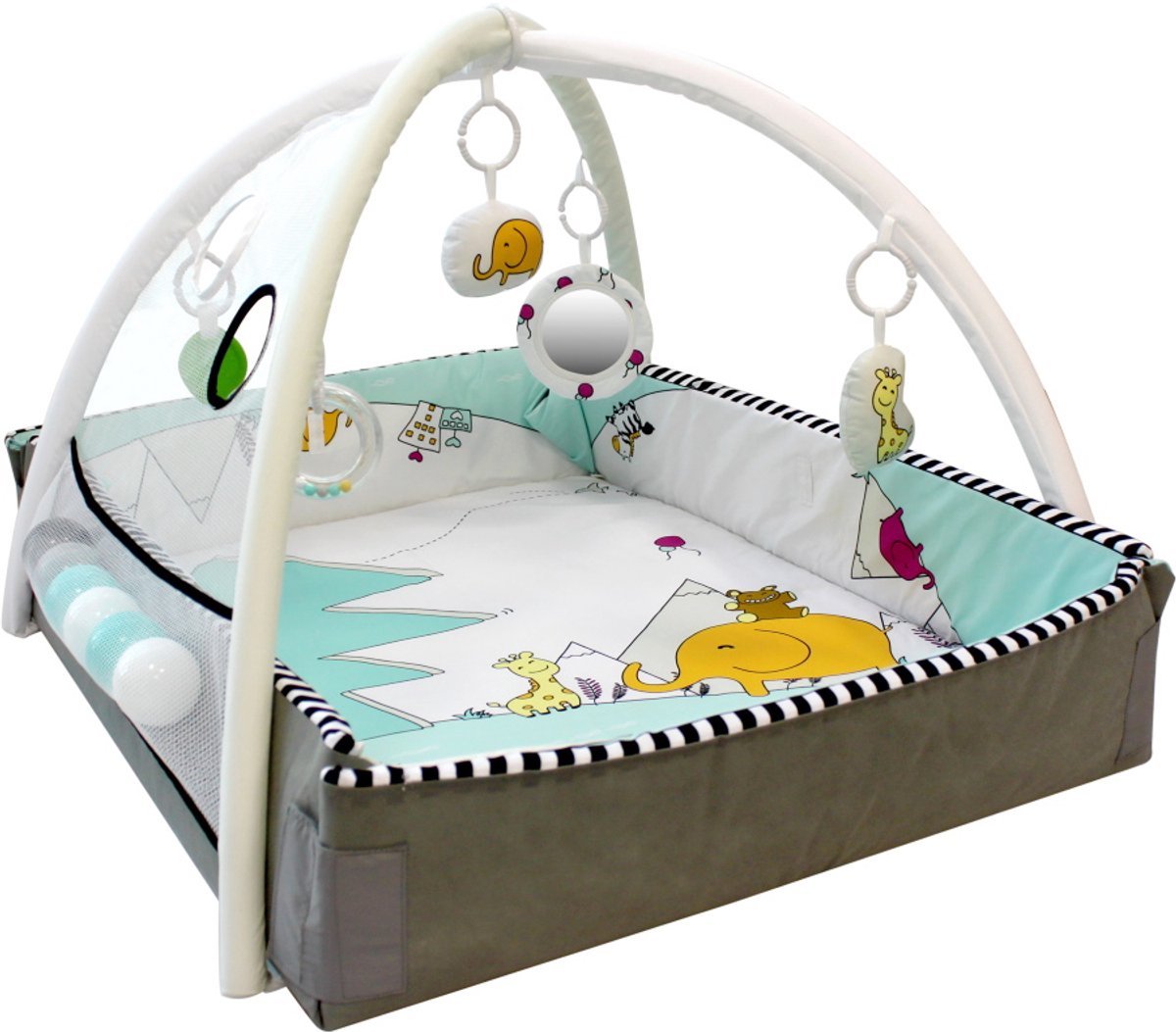 Bol.com Tryco 5-in-1 Lovely Park Ball Play Activity Gym Speelkleed TR-140202 aanbieding