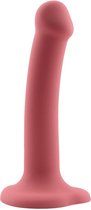 ACTION flexibele dildo maat L - 19 cm - rood - met zuignap - strap-on