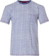 Blauw katoenen shirt heren