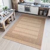 Tapiso Floorlux Vloerkleed Woonkamer Slaapkamer Creme Beige Abstract Lijnen Design Interieur Modern Duurzaam Hoogwaardig Tapijt Maat - 200x290