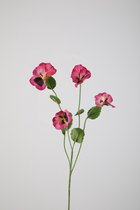 Kunstbloem Viooltje - topkwaliteit decoratie - Fuchsia - Cerise - zijden tak - 67 cm hoog