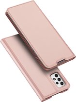 Luxe roze goud book case hoesje Telefoonhoesje geschikt voor Samsung Galaxy A53