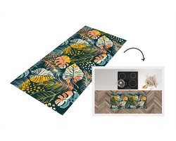 Keukenloper - Loper keuken - Tropische bladeren - Zomer - Patronen - 120x50 cm - Keukenloper vinyl