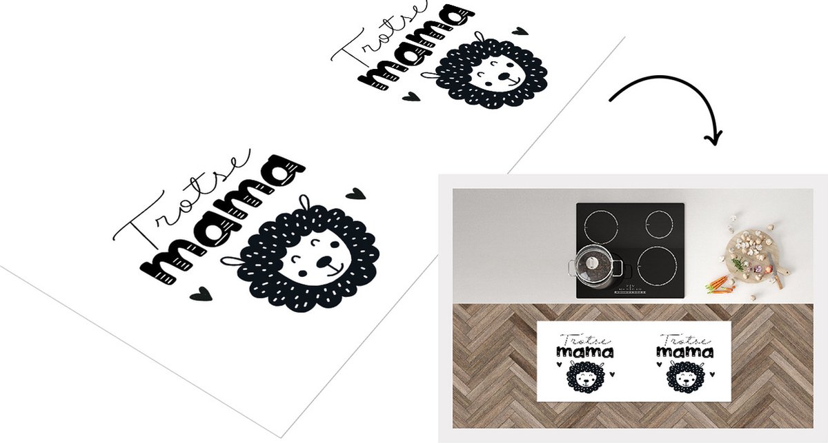 KitchenYeah Keukenloper - Loper keuken - mama - Spreuken - Quotes - Mama - 120x50 cm - Keukenloper vinyl Multicolor