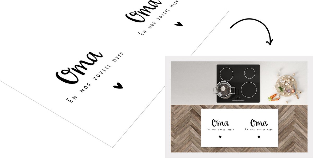KitchenYeah Keukenloper - Loper keuken - 'Oma en nog zoveel meer' - Quotes - Spreuken - 120x60 cm - Keukenloper vinyl Multicolor
