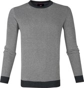 Suitable - Katoen Thomas Pullover Grijs - Maat XL - Modern-fit