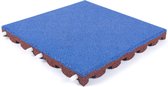 Rubberen tegels | 2 stuks | Donkerblauw | Dikte 4,5cm | 50x50cm