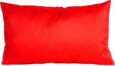 Bank/Sier kussens voor binnen en buiten in de kleur rood 30 x 50 cm - Tuin/huis kussens