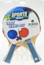 4x Tafeltennis batjes met ballen  set 4 personen