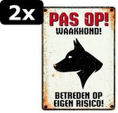 2x WAAKBORD BLIK WAAKHOND