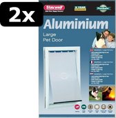 2x HONDENLUIK 640 ALUMINIUM WIT