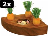 2x CARROT TOY 'N' TREAT HOLDER 12X12CM