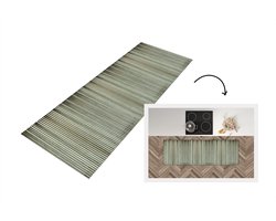 Keukenloper - Loper keuken - Retro - Industrieel - Golfplaat - Patronen - 150x50 cm - Keukenloper vinyl