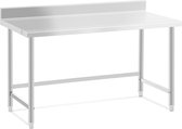 Royal Catering Roestvrijstalen tafel - 150 x 70 cm - opstand - 93 kg draagvermogen - Royal Catering