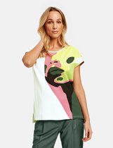 TAIFUN Dames Shirt met abstracte face print