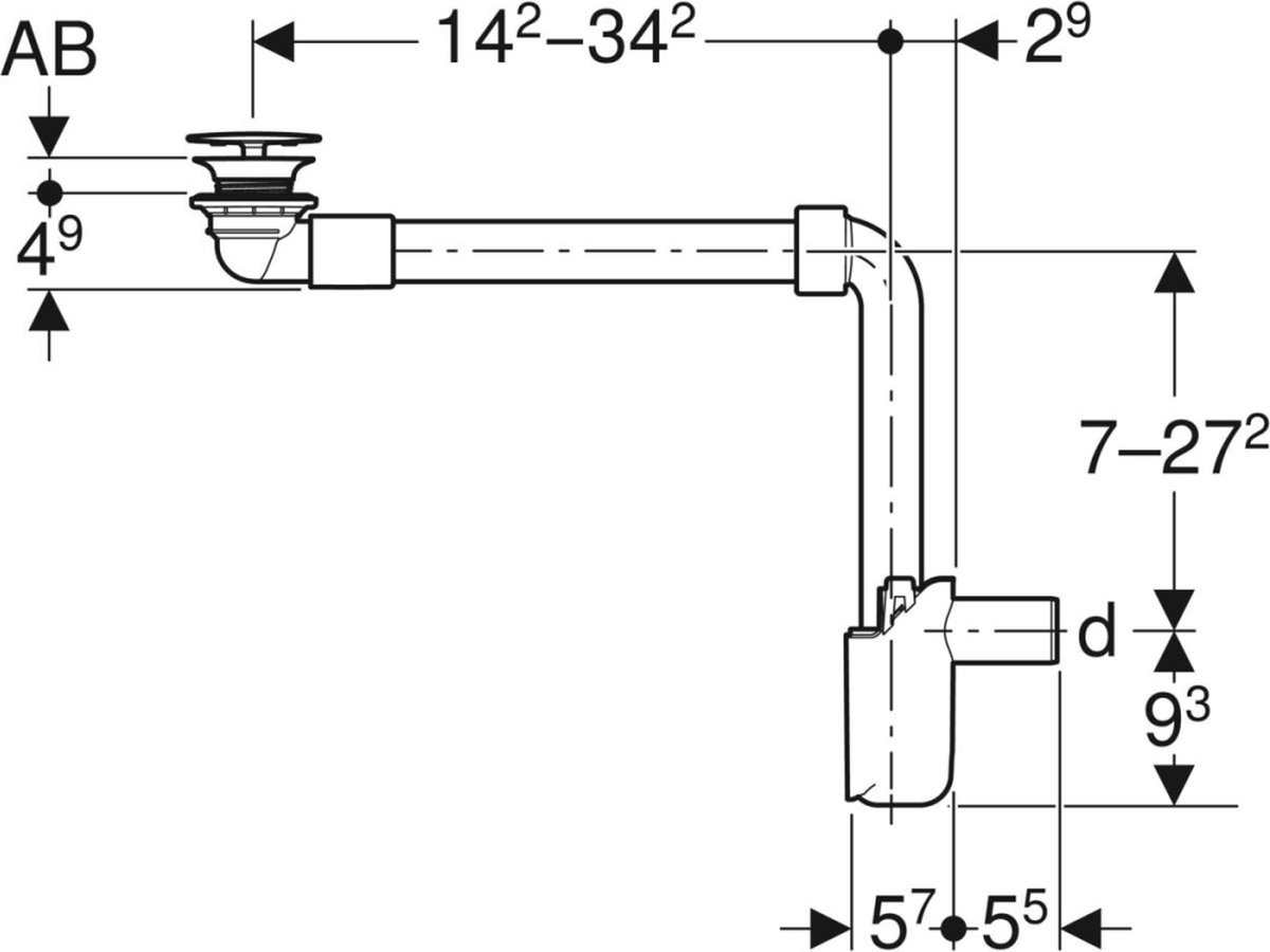 Siphon Lavabo - Syphon Universel Salle De Bain Lavabo 1 1/4" X 32 Mm, Tuyau D'u00e9vacuation En Acier Inoxydable Pour Salle De Bain Et U00e9vier De