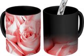 Magische Mok - Foto op Warmte Mok - Pastel roze rozen - 350 ML - Uitdeelcadeautjes