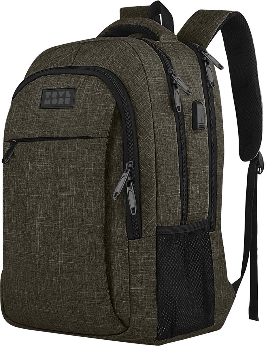 TRVLMORE Rugzak - 36L - 17,3 inch - Laptop Rugtas - Schooltas - Unisex - Spatwaterdicht - Levenslange Garantie - Groen-trvlmore 1