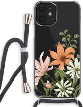 Case Company® - iPhone 12 hoesje met Koord - Floral bouquet - Telefoonhoesje met Zwart Koord - Extra Bescherming aan alle Kanten en Over de Schermrand
