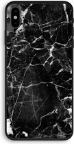 Case Company® - iPhone X hoesje - Zwart Marmer - Biologisch Afbreekbaar Telefoonhoesje - Bescherming alle Kanten en Schermrand