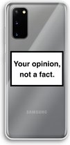Case Company® - Samsung Galaxy S20 hoesje - Your opinion - Soft Cover Telefoonhoesje - Bescherming aan alle Kanten en Schermrand