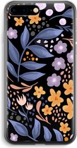 Case Company® - iPhone 7 PLUS hoesje - Flowers with blue leaves - Soft Cover Telefoonhoesje - Bescherming aan alle Kanten en Schermrand