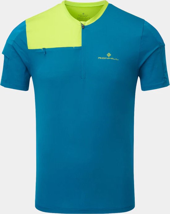 Ronhill Men's Tech Ultra 1/2 Zip Tee - Sportshirt - Blauw - Heren