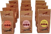 Delcon - Premium Hondensnacks Assortiment Treats - 4 x Eend, 4 x Zalm en 4 x Lam