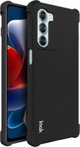 IMAK Motorola Moto G200 5G Hoesje + Screenprotector Matte Zwart