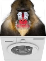 Wasmachine beschermer mat - Aap - Dieren - Portret - Breedte 60 cm x hoogte 60 cm