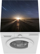 Wasmachine beschermer mat - De weg onder de vallende sterren - Breedte 60 cm x hoogte 60 cm