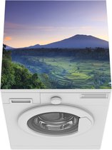 Wasmachine beschermer mat - Rijstvelden in Indonesië - Breedte 60 cm x hoogte 60 cm
