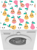 Wasmachine beschermer mat - Meisjes - Peer - Fruit - Patronen - Breedte 60 cm x hoogte 60 cm