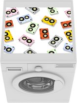 Wasmachine beschermer mat - Pubers - Cassette - Muziek - Patronen - Breedte 55 cm x hoogte 45 cm