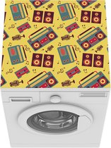Wasmachine beschermer mat - Muziek - Patronen - Muzieknoten - Breedte 60 cm x hoogte 60 cm