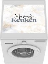 Wasmachine beschermer - Wasmachine mat - De keuken is van mama - Koken - Moeder - Marmer - Kok - Spreuken - 55x45 cm - Droger beschermer