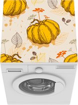 Wasmachine beschermer mat - Pompoen - Herfst - Patronen - Breedte 60 cm x hoogte 60 cm