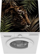 Wasmachine beschermer mat - Tijger - Varen - Bladeren - Breedte 60 cm x hoogte 60 cm