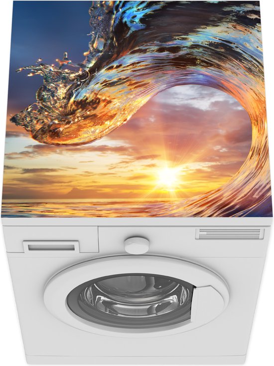 Protège machine à laver - Tapis machine à laver - Soleil - Mer - Couleurs -  60x60 cm -... | bol.