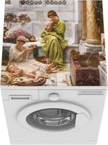 Wasmachine beschermer mat - Corner of the marketplace - schilderij van Edward Poynter - Breedte 60 cm x hoogte 60 cm