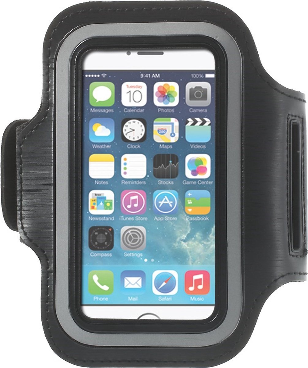 Peachy Sport Armband geschikt voor iPhone 5 5s SE 2016 Zwarte hardloopband Sportband