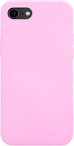 Coverzs Pastel siliconen hoesje geschikt voor Apple iPhone  SE 2022 - roze