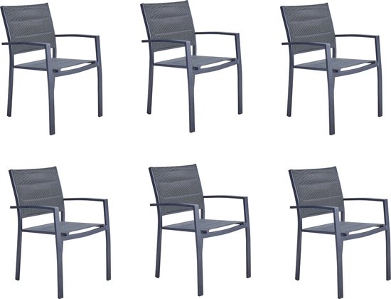 Set - Lot de 6 chaises de jardin ORION BETA II avec accoudoirs - 6 fauteuils  de jardin... | bol.com