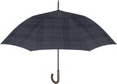 paraplu Schotse ruit heren 120 cm microfiber grijs